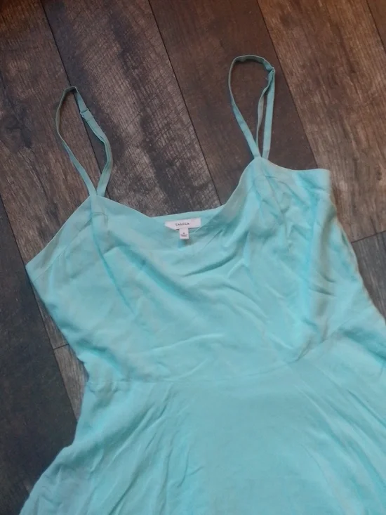 Talula By Aritzia Beautiful Teal Blue Free Flow Dress Magical Spring Fairy Dance - Picture 3 of 7